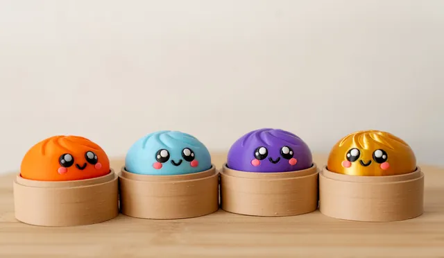 Bao Bun Dim Sum 3D Printed Fidget Clicker