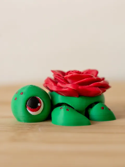 Rose Turtle 3D Printed Fidget Toy