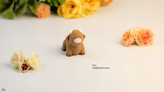 Highland Cow 3D Printed Fidget Toy
