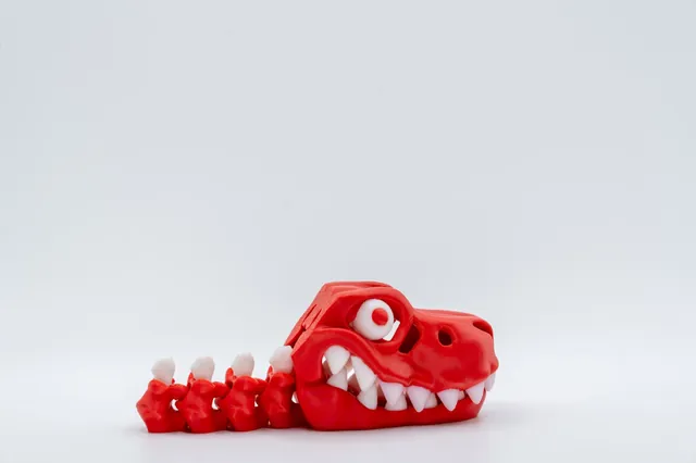 T-Rex Keychain 3D Printed Fidget